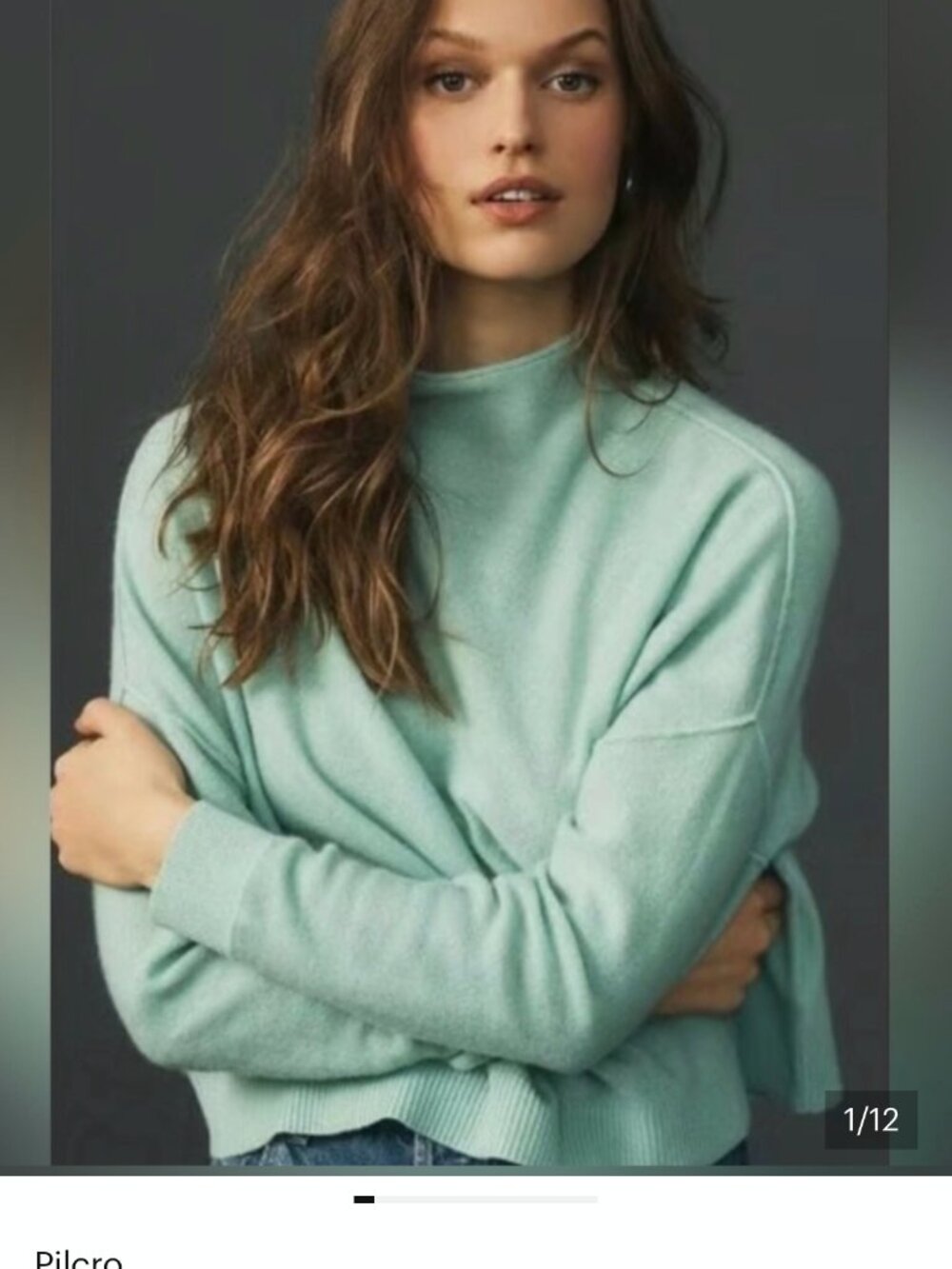 new ANTHROPOLOGIE PILCRO ALANI cropped cashmere sweater small